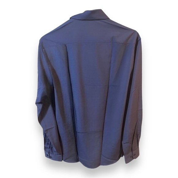 New Nautica Men’s Blue Performance Slim Fit Long Sleeve Button Up Shirt - Medium - Picture 5 of 7